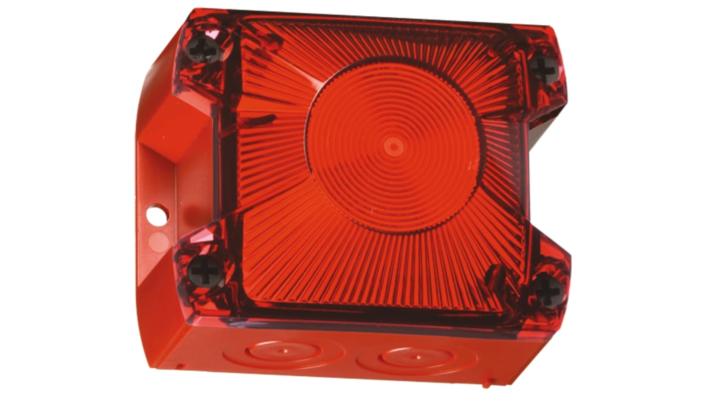 Pfannenberg PY X-S-05 Series Red Flashing Beacon, 230 V ac, Panel Mount, Xenon Bulb