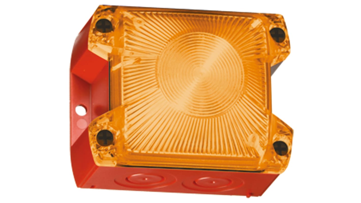 Pfannenberg PY X-S-05 Series Amber Flashing Beacon, 24 V dc, Panel Mount, Xenon Bulb