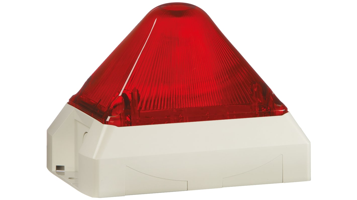 Pfannenberg PY X-M-05 Series Red Flashing Beacon, 24 V ac/dc, Panel Mount, Xenon Bulb