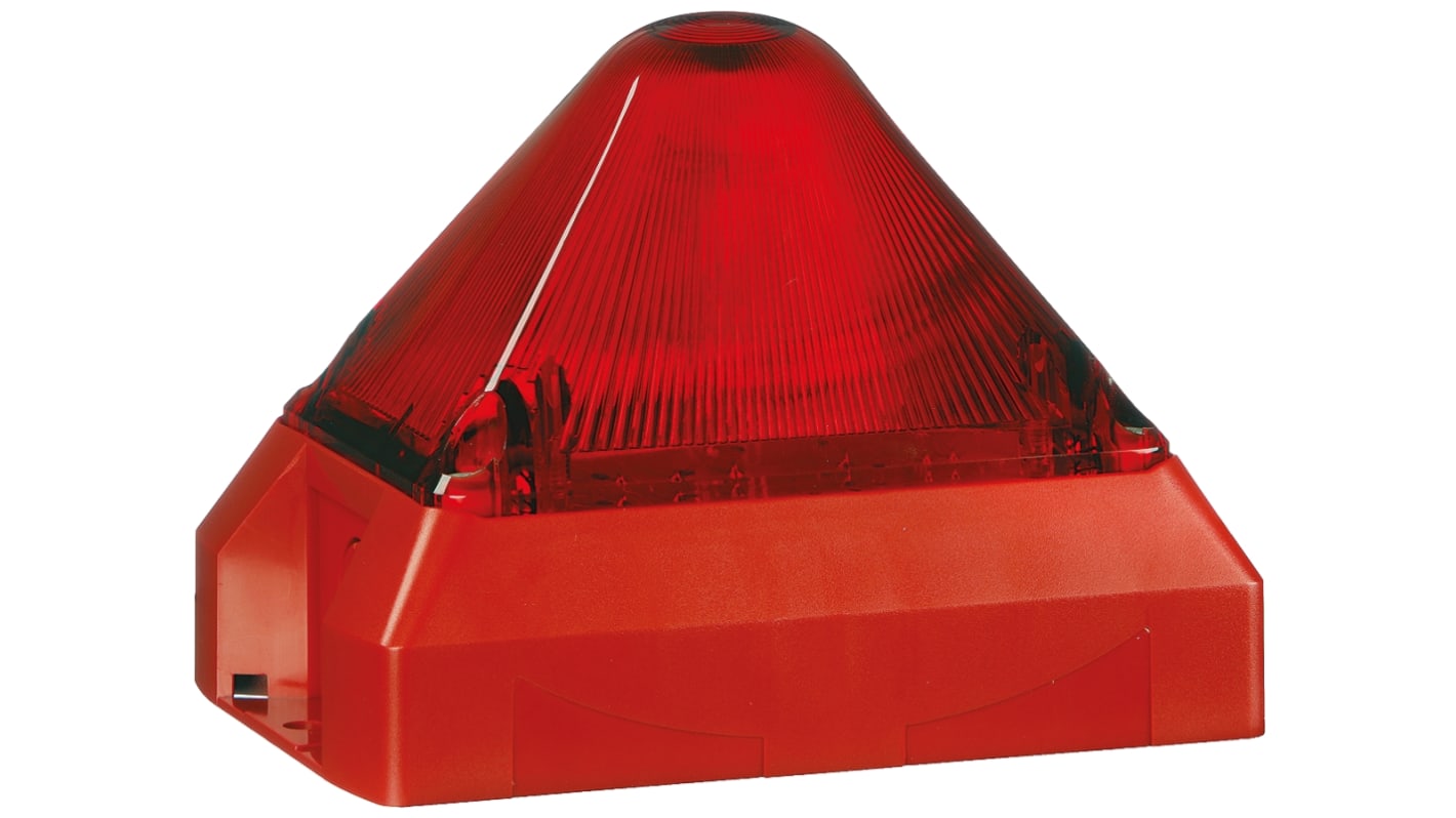 Pfannenberg PY X-M-10 Series Red Flashing Beacon, 230 V ac, Panel Mount, Xenon Bulb