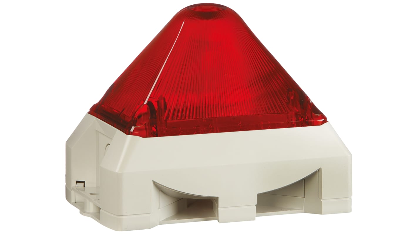 Pfannenberg PY X-MA-05 Series Red Sounder Beacon, 230 V ac, Base Mount, 100dB at 1 Metre