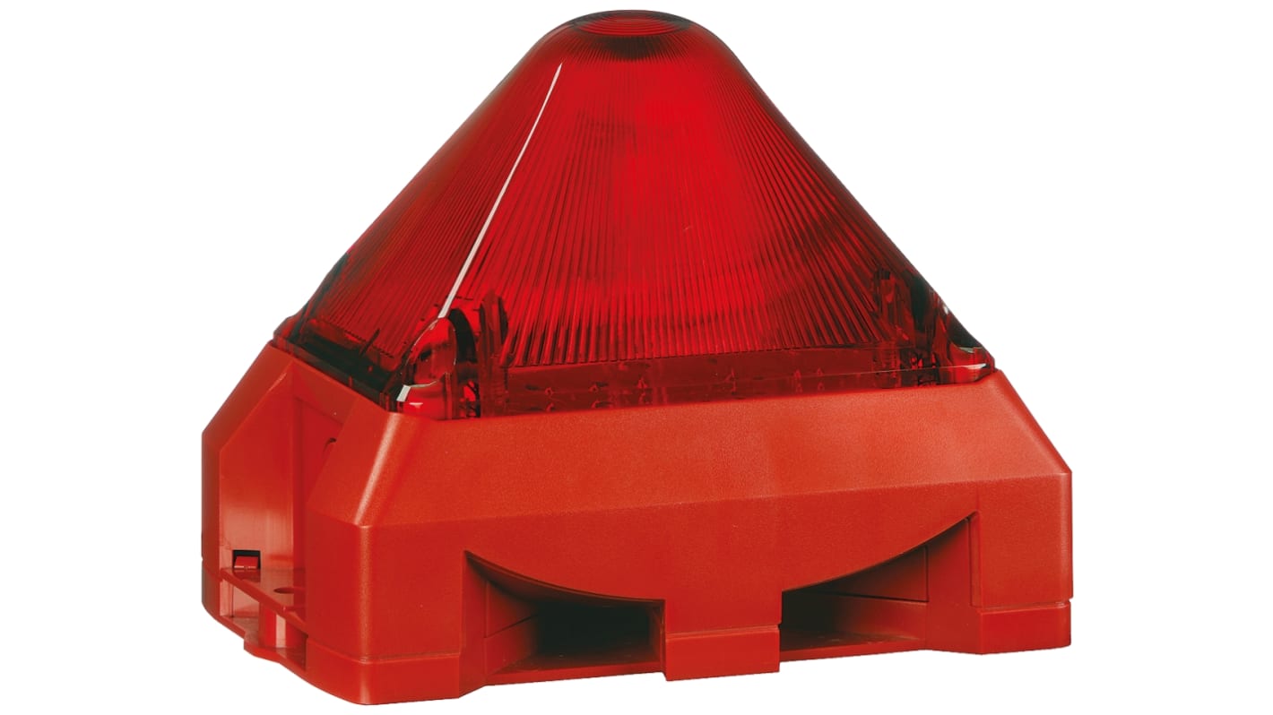 Pfannenberg PY X-MA-05 Series Red Sounder Beacon, 230 V ac, Base Mount, 100dB at 1 Metre