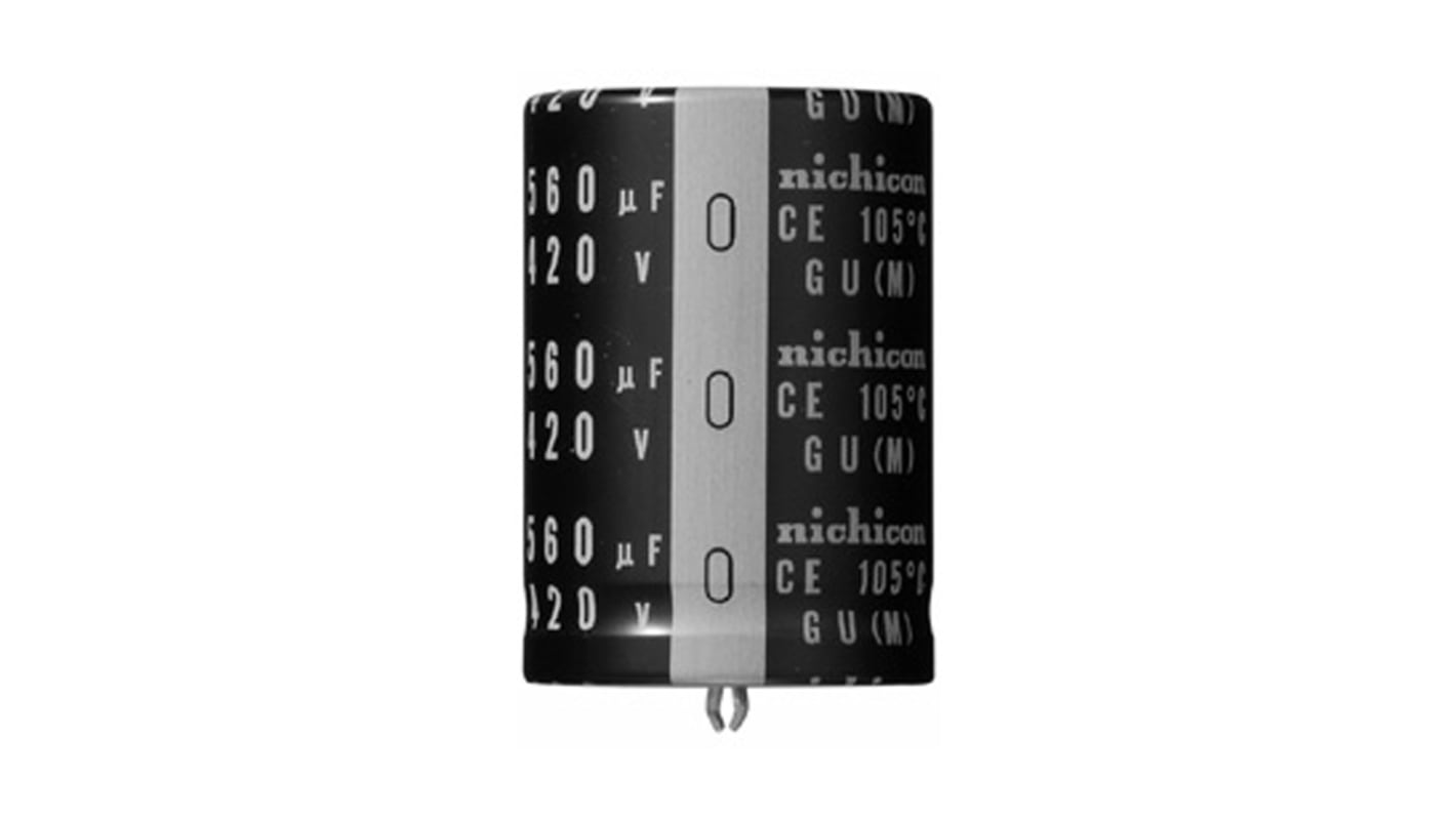 Nichicon GU Snap-In Aluminium-Elektrolyt Kondensator 1000μF ±20% / 160V dc, Ø 30mm x 30mm, bis 105°C