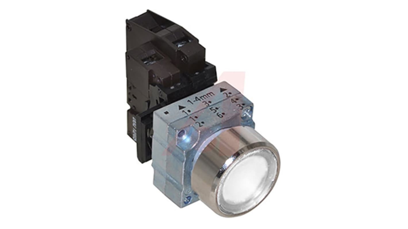 Siemens 3SB3 Series Illuminated Push Button, Panel Mount, 22mm Cutout, SPDT, IP67