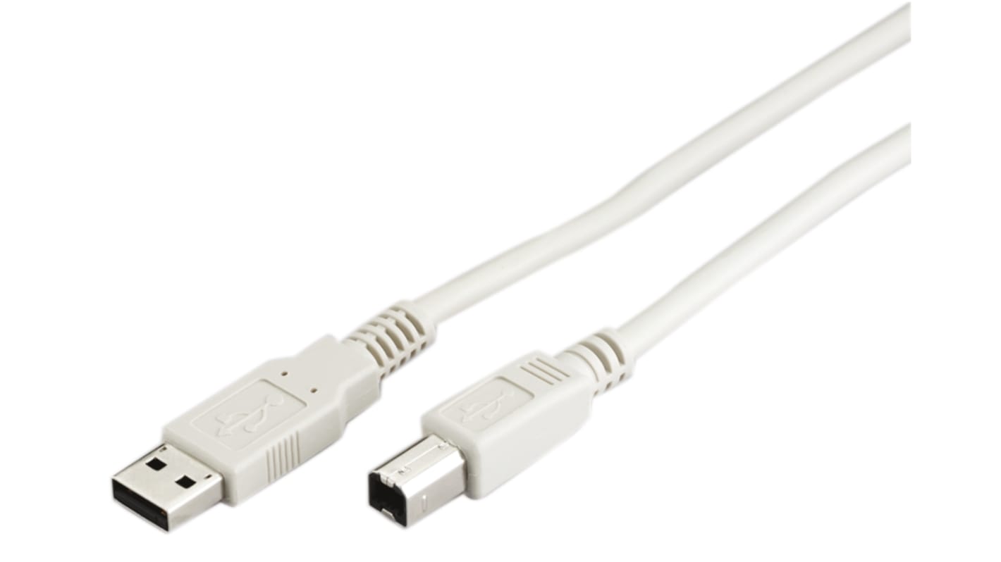 Kabel USB dł. 1m USB 2.0 kolor: Biały