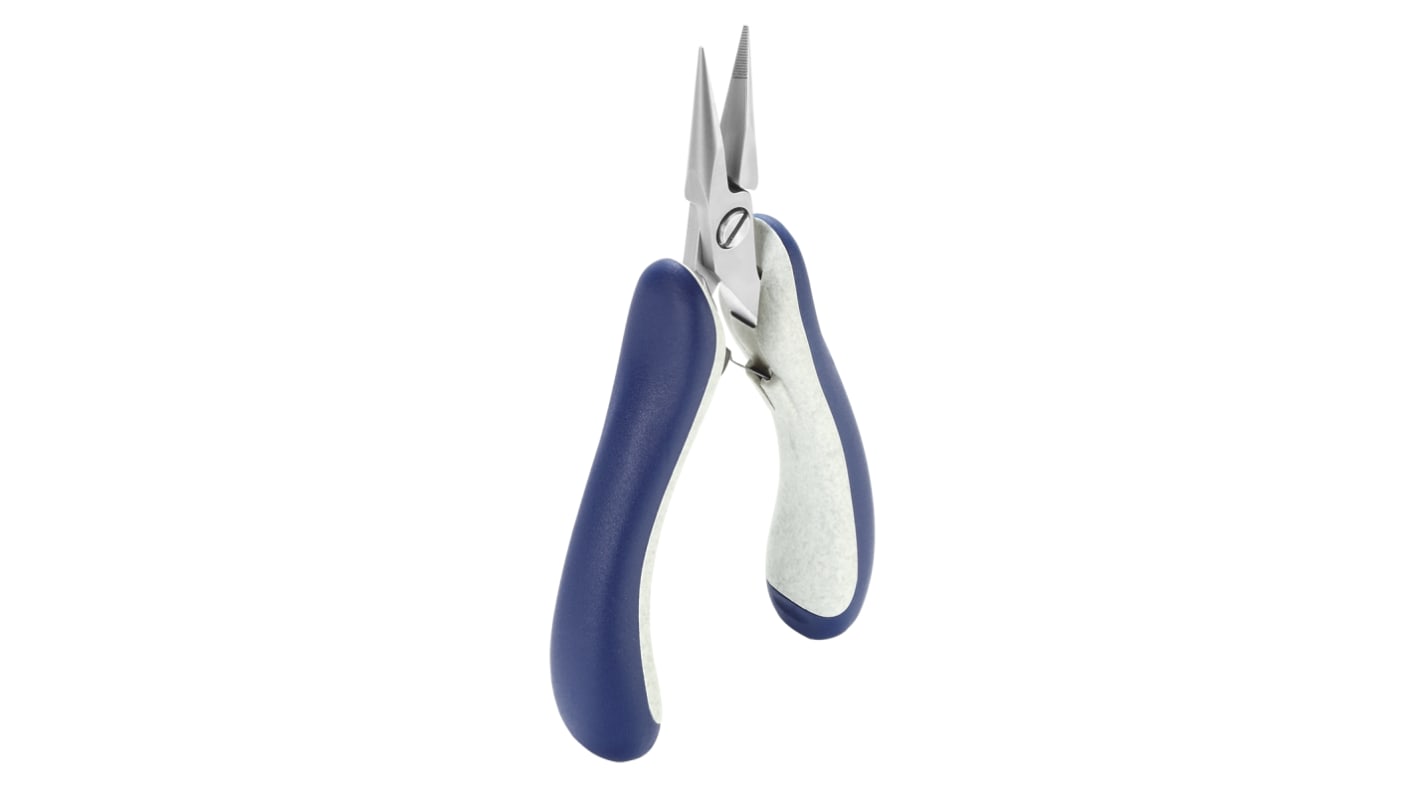 ideal-tek E6024 Electronics Pliers, Long Nose Pliers, 145 mm Overall, Straight Tip, 30mm Jaw, ESD