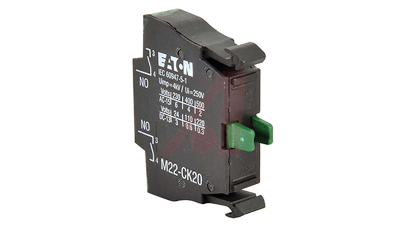 Eaton 触点系统, 接触块, 220 V dc, 240V 交流, 2 常开触点, 带固定套圈, 用于NZM1, RMQ Titan M22系列