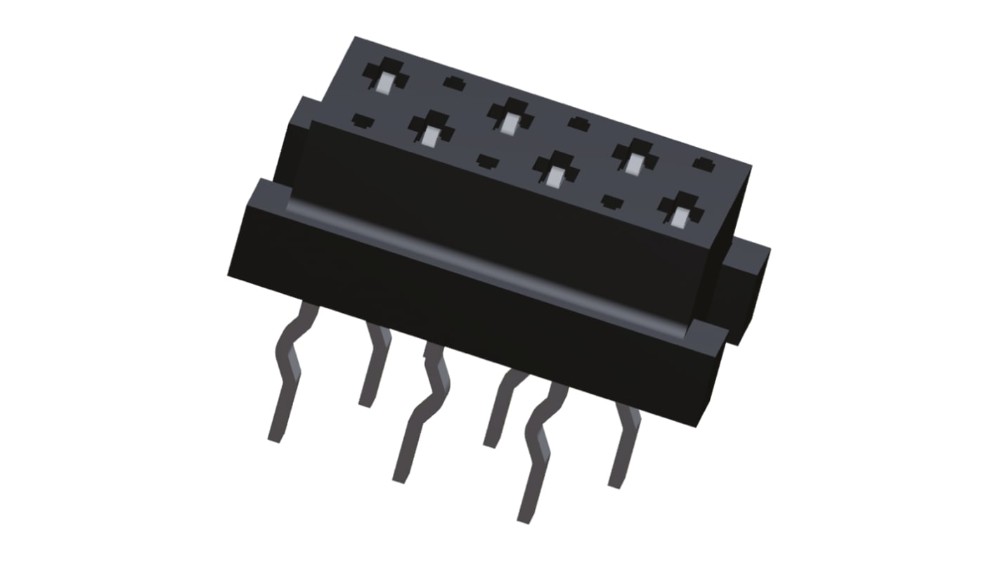 Gniazdo PCB 6 -pinowe 2 -rzędowe raster: 1.27mm typu płytka – płytka Proste Przewlekany