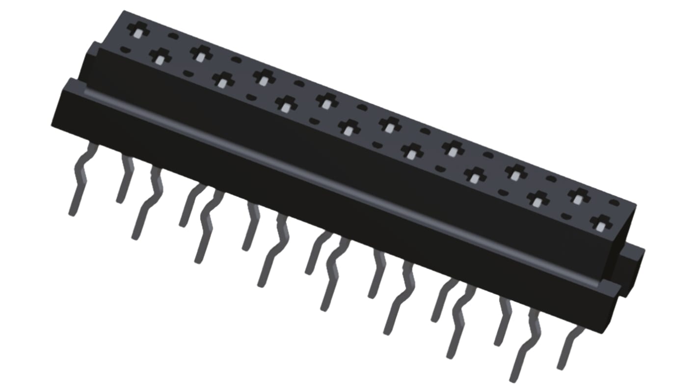 Gniazdo PCB 16 -pinowe 2 -rzędowe raster: 1.27mm typu płytka – płytka Proste Przewlekany