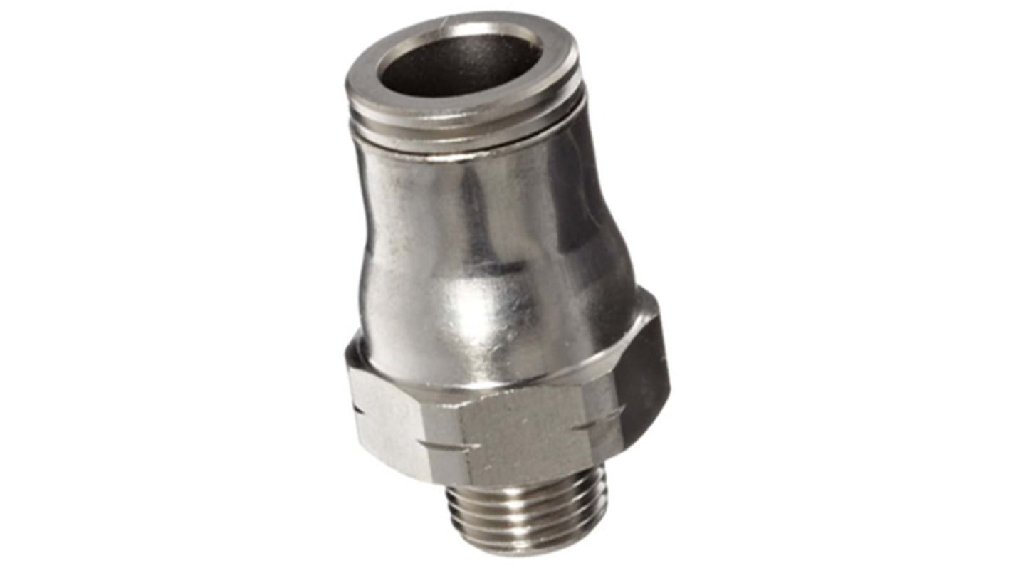 Legris LF3600 Series Straight Threaded Adaptor, R 1/8 Male to Push In 4 mm, Threaded-to-Tube Connection Style