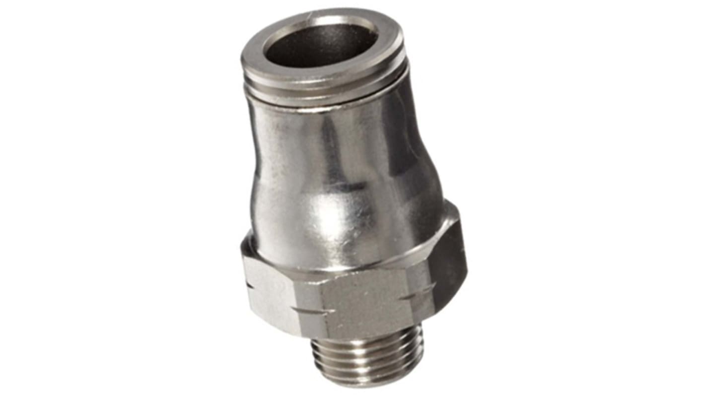 Legris LF3600 R1/8 Stecker x 4-mm-Steckanschluss Gerader Gewindeadapter, Gewinde-zu-Rohr, Messing vernickelt, R1/8