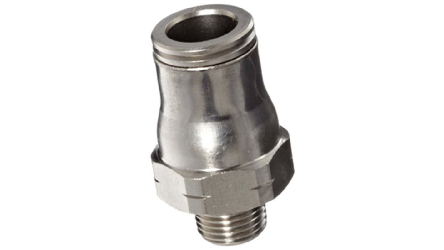 Legris LF3600 R1/4 Stecker x 4-mm-Steckanschluss Gerader Gewindeadapter, Gewinde-zu-Rohr, Messing vernickelt, R1/4