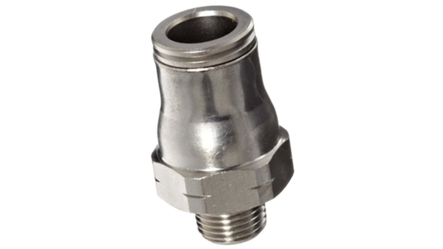 Legris LF3600 Series Straight Threaded Adaptor, R 1/4 Male to Push In 8 mm, Threaded-to-Tube Connection Style