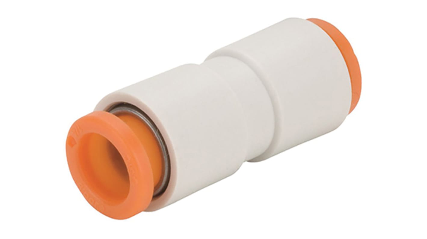 SMC KQ2 Series Straight Tube-to-Tube Adaptor, Push In 6 mm to Push In 6 mm, Tube-to-Tube Connection Style