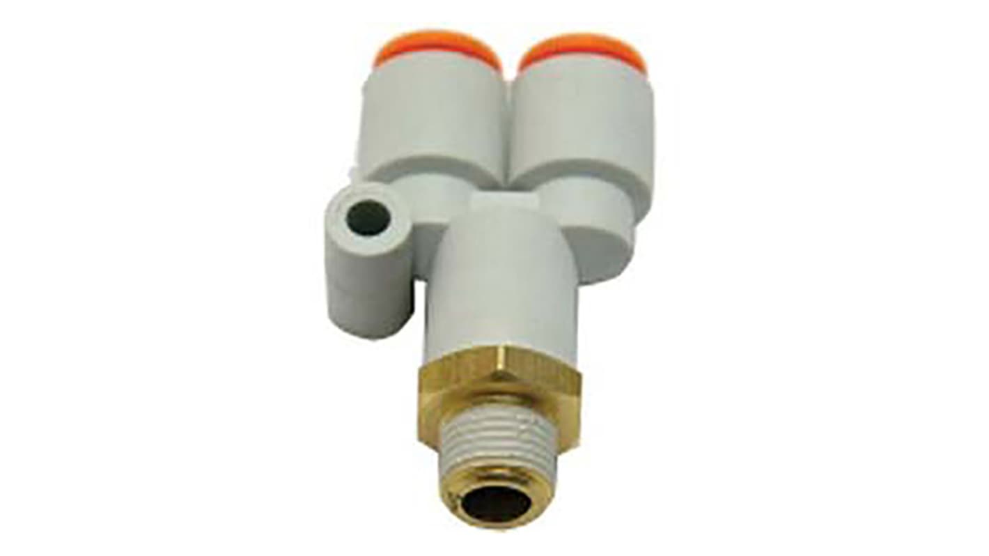 SMC KQ2U Series, R 3/8 Male, Threaded-to-Tube Connection Style