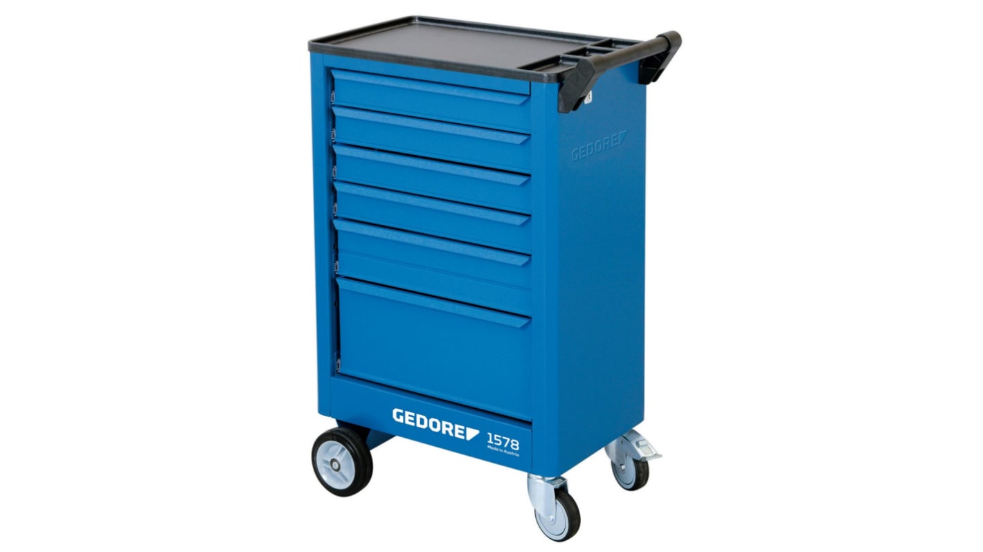 Gedore 6 drawer ABS Wheeled Tool Chest, 930mm x 605mm x 375mm