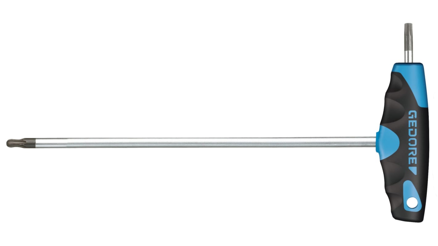 Gedore 1-Piece Torx Key, T25 Size, T Shape, Long Arm