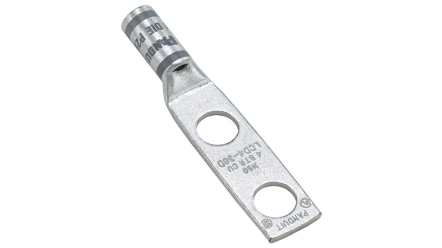 Panduit, LCD Uninsulated Ring Terminal, 5/16in Stud Size, Silver