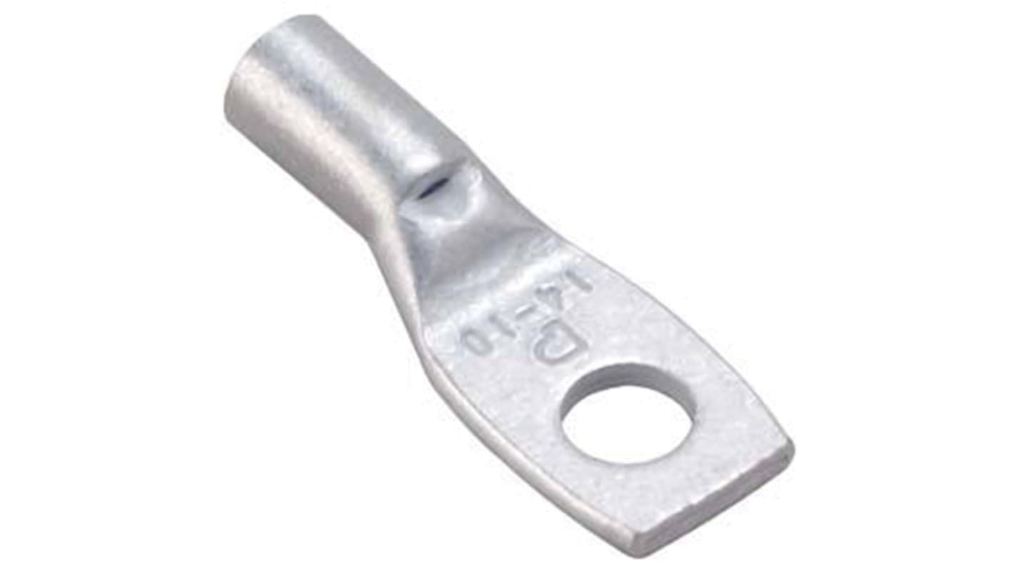 Panduit, LCA Uninsulated Ring Terminal, 1/4in Stud Size, Silver