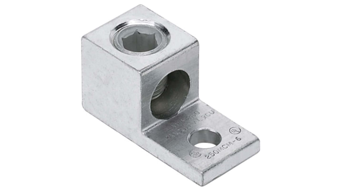 Panduit, LAMA Uninsulated Ring Terminal, 5/16in Stud Size, Silver