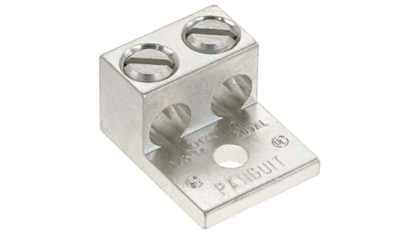 Panduit 铝线鼻子, Φ10.7mm内环, 1/4in螺栓, 银色, LAM系列