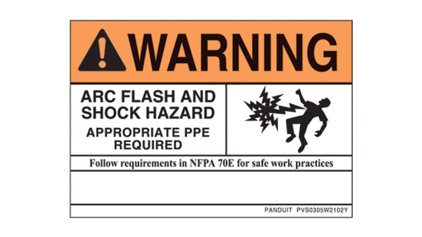 Panduit Self-Adhesive Hazard Warning Sign (English)