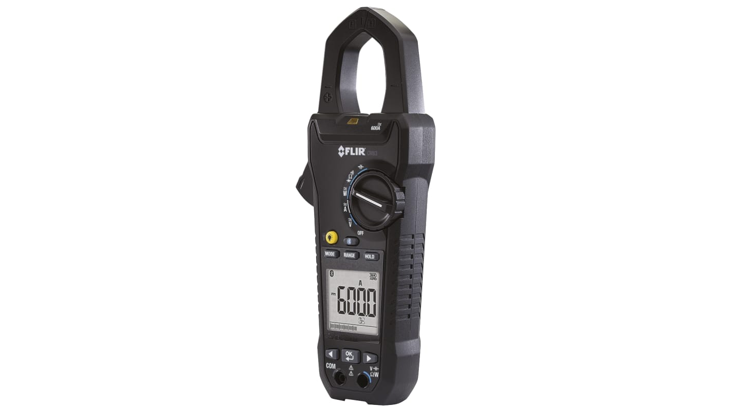 FLIR CM83 Clamp Meter Bluetooth, 600A dc, Max Current 600A ac CAT III 1000 V, CAT IV 600 V