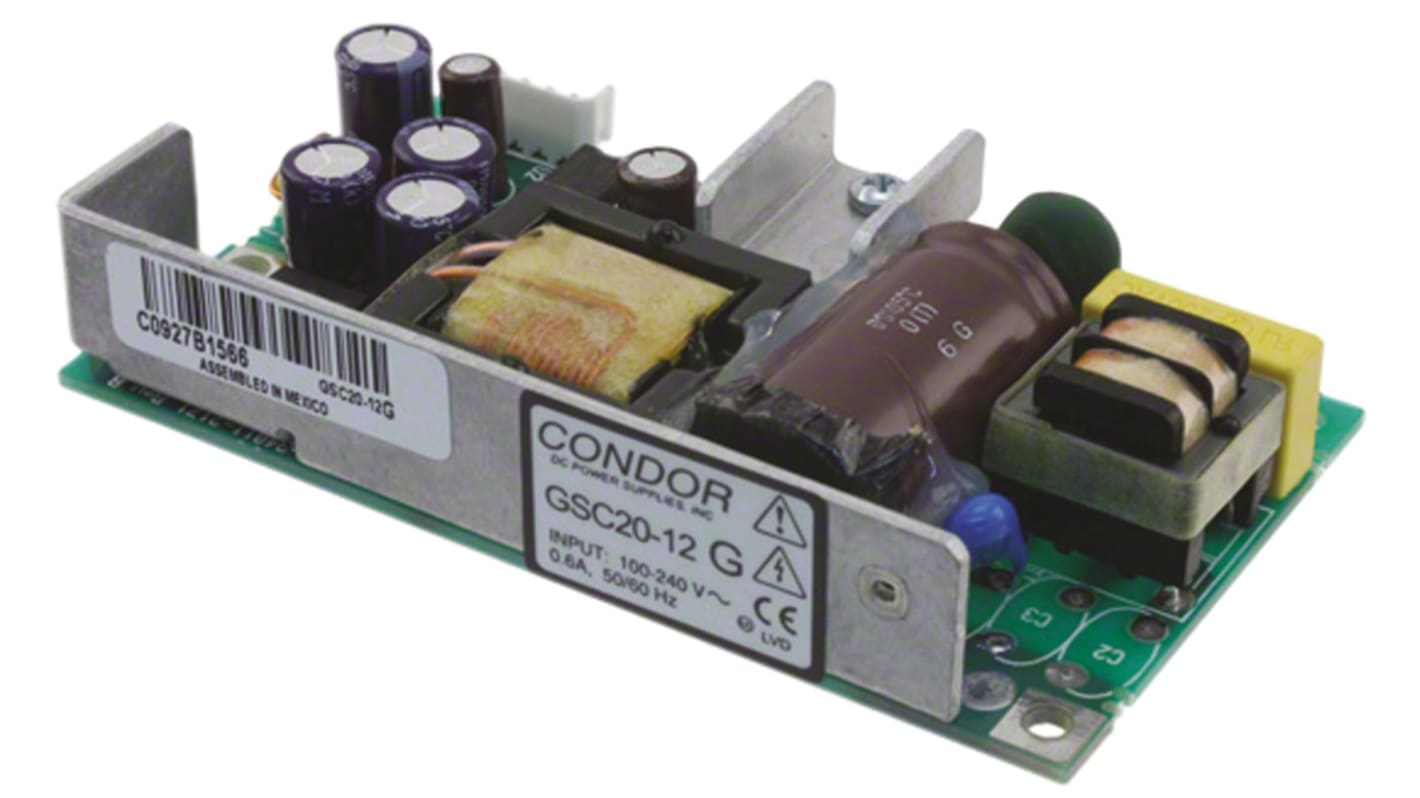 SL POWER CONDOR Embedded Switch Mode Power Supply SMPS, GSC20-5G, 5V dc, 20W, 1 Output, 90 → 264V ac Input