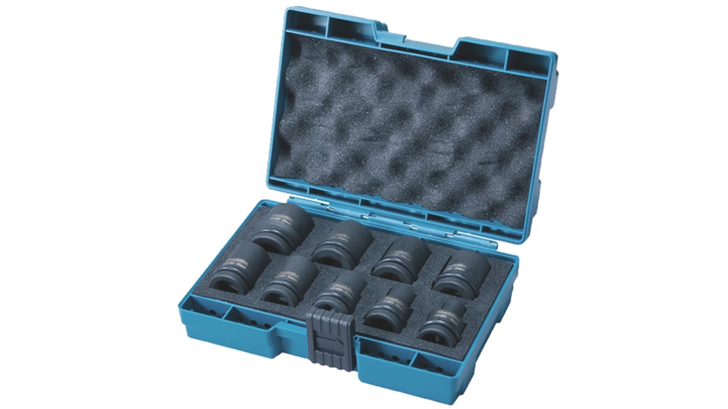 Makita 9-Piece Metric 1/2 in Impact Socket Set , 6 point