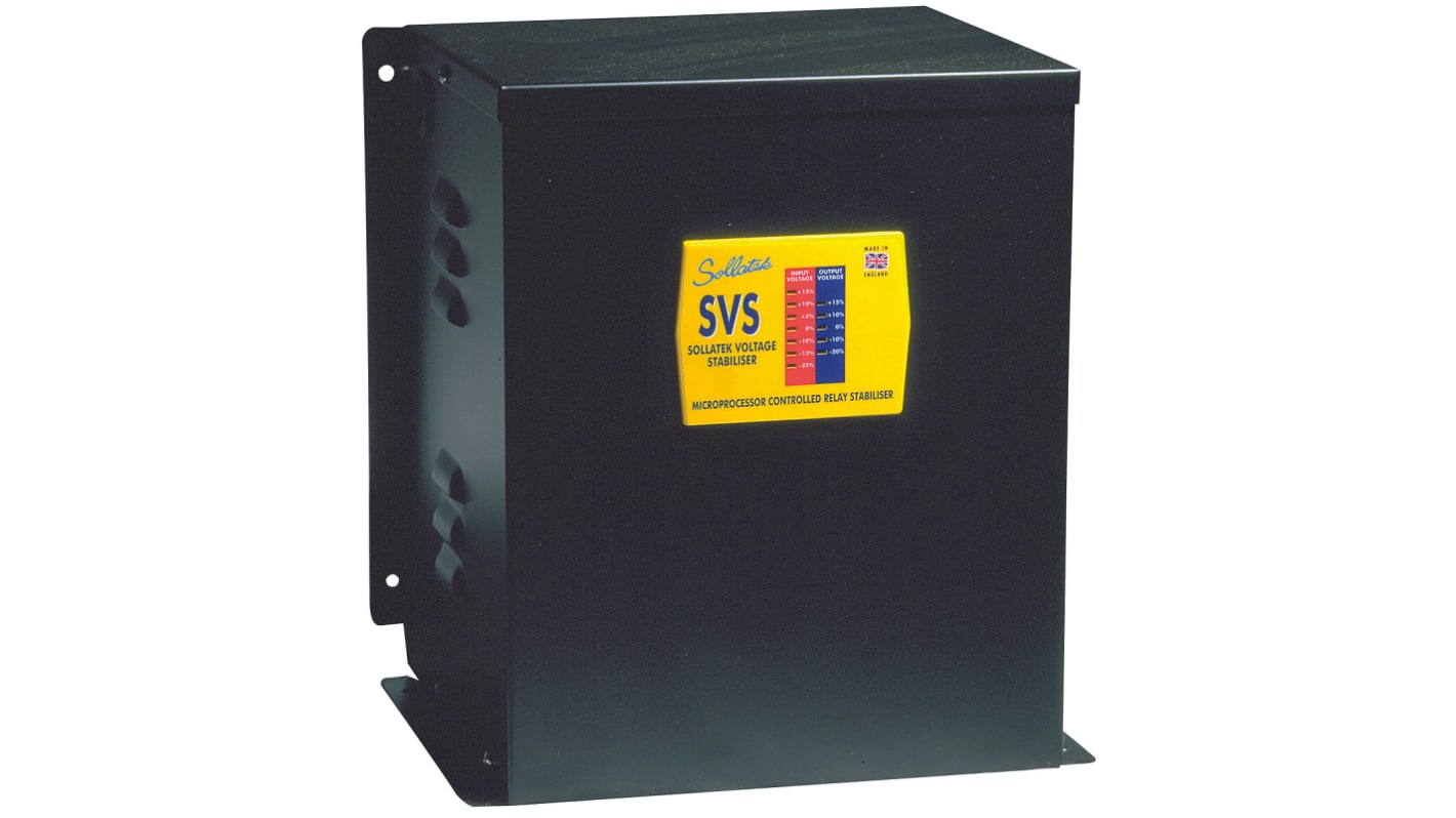 Sollatek Voltage Stabiliser 20A Over Voltage and Under Voltage, 4600VA, Wall Mount