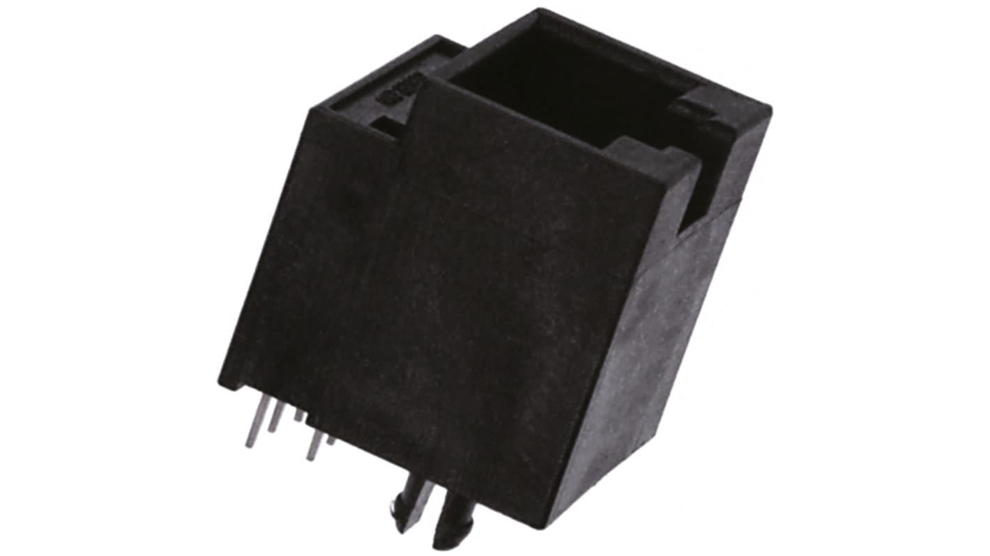 Molex 95503 Series Female RJ45 Connector, Through Hole, Cat3 Straight 1 x 1 Port 8P8C -Way