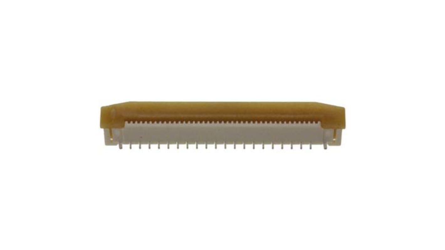 Molex FPC连接器, 公插, 40p, 0.5mm间距, 单排, SMT安装, 直向, 500mA, 50 V 交流/直流, Easy On系列