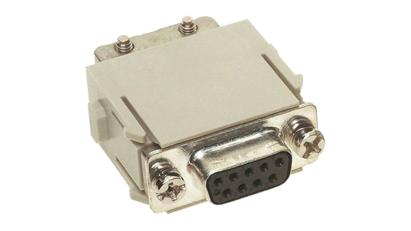 HARTING Heavy Duty Power Connector Module, 5A, Female, Han-Modular Series, 9 Contacts