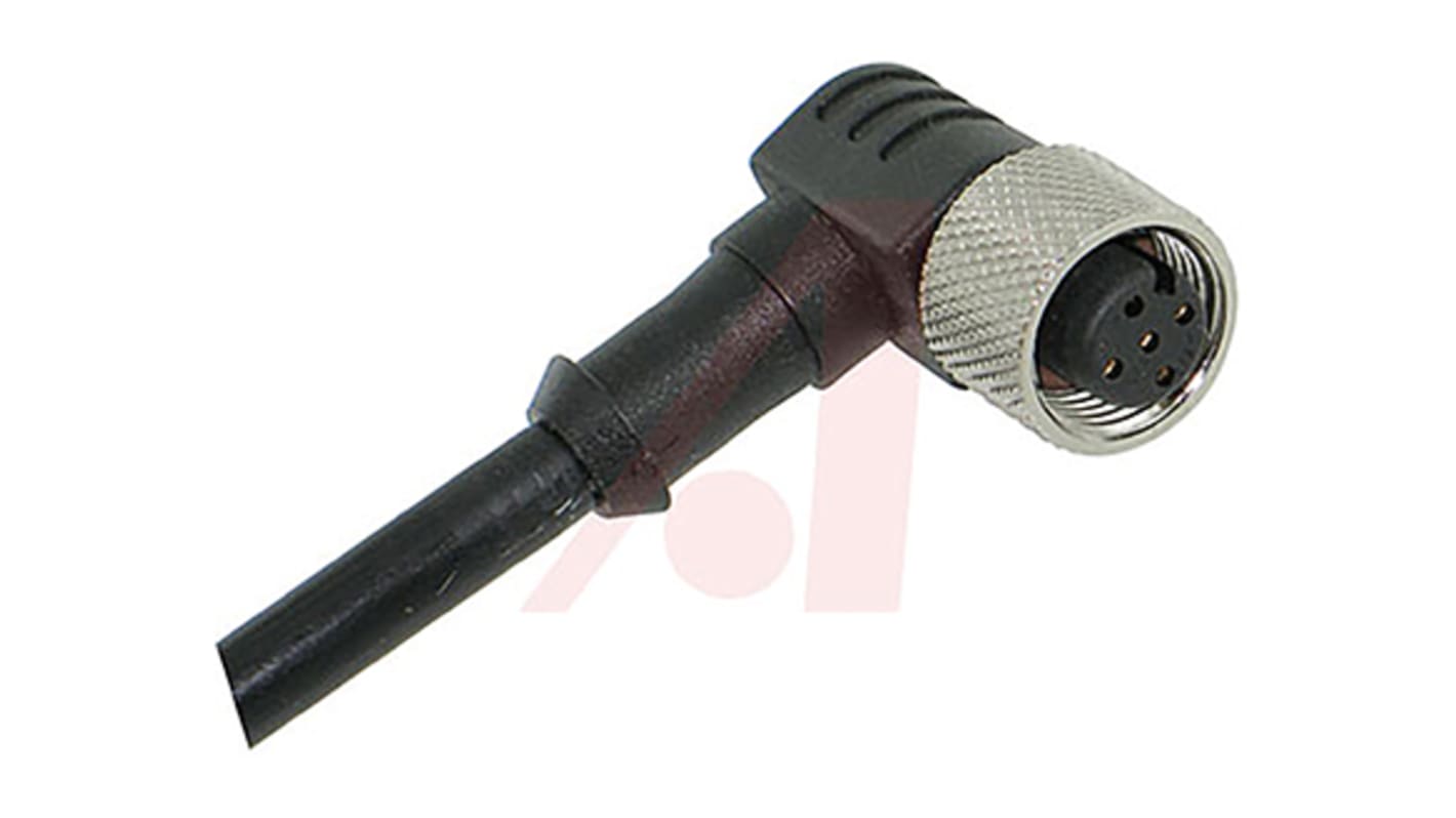 Banner Right Angle Female 5 way M12 to Unterminated Sensor Actuator Cable, 2m