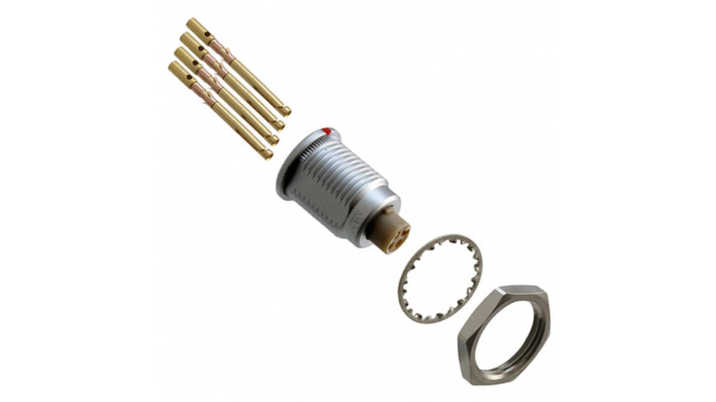 Souriau Connector, 4 Contacts, Panel Mount, Socket, Female, IP40, JBX Series