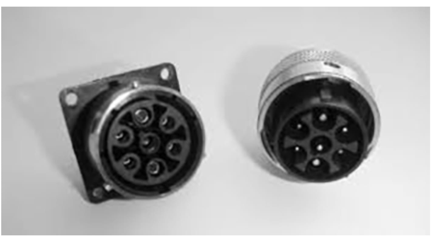 Souriau Connector, 11 Contacts, Flange Mount, Plug, Male, UTG Series