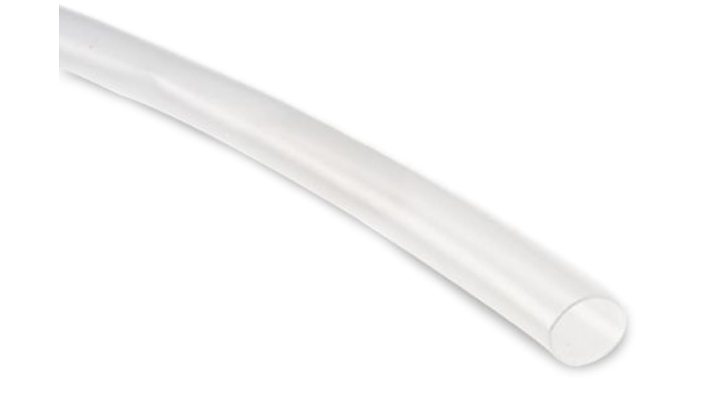 Tubo termorretráctil TE Connectivity de Fluoropolímero Transparente, contracción 2:1, Ø 1.1mm, long. 1m