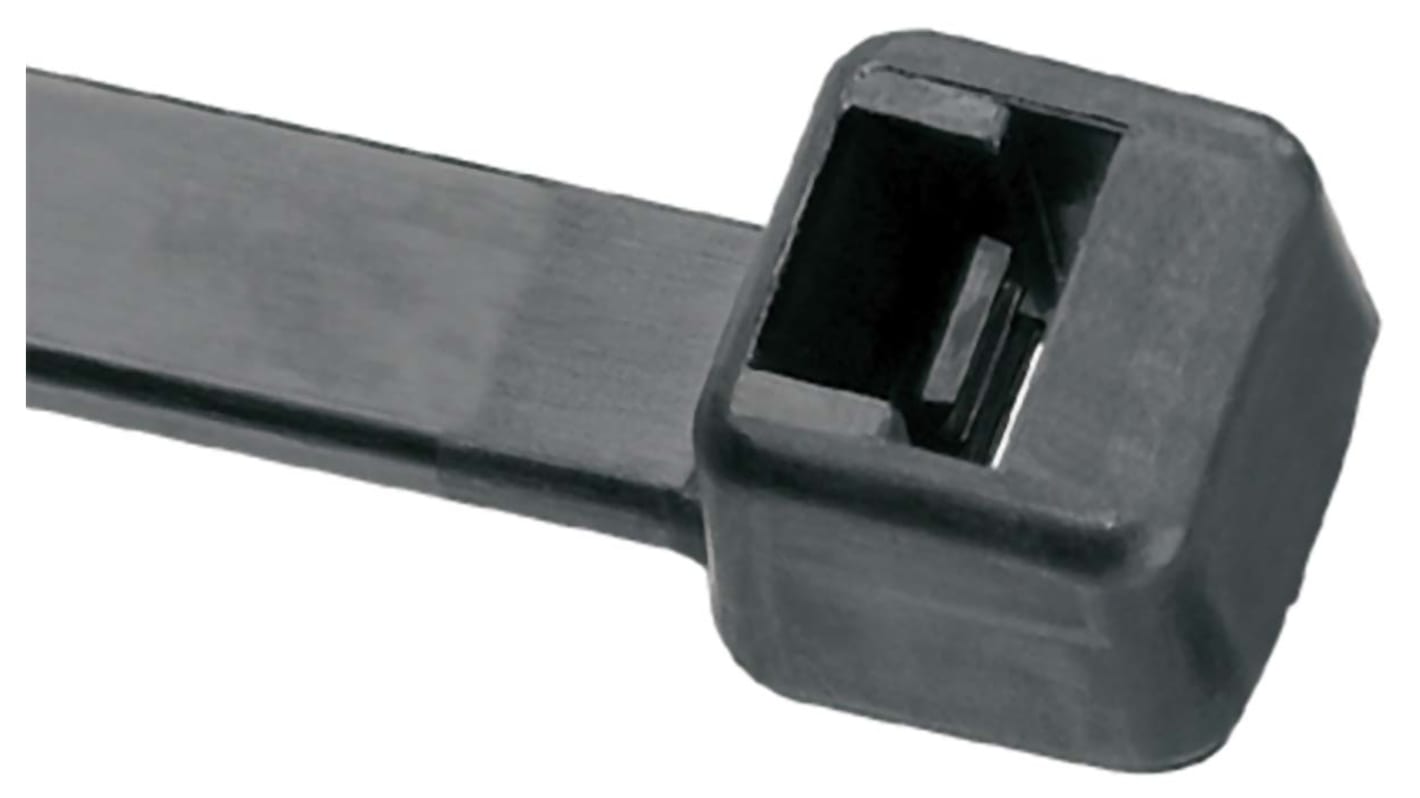 Panduit Cable Tie, Locking Cable Tie, 71mm x 1.8 mm, Black Nylon, Pk-1000