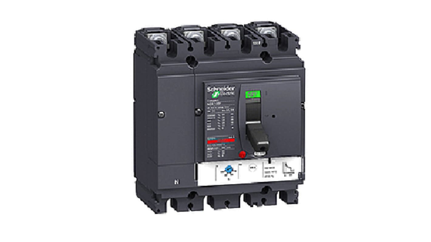 Schneider Electric LV4, Leistungsschalter MCCB 4-polig, 100A / Abschaltvermögen 85 kA 690V, Fest, L. 161mm