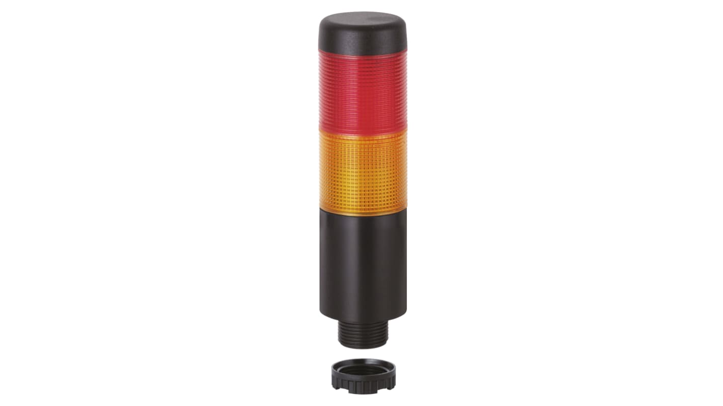 Rs-Online Torretta di segnalazione Werma 24 V c.a. / c.c. LED 2 elementi lenti Rosso/Giallo