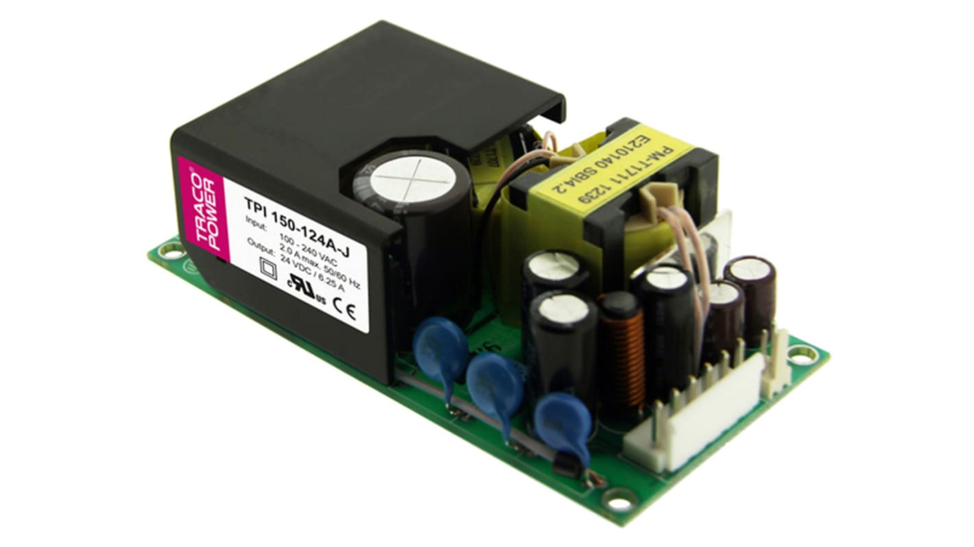 TRACOPOWER Switching Power Supply, TPI 150-115A-J, 15V dc, 7.33A, 150W, 1 Output, 120 → 370 V dc, 85 →