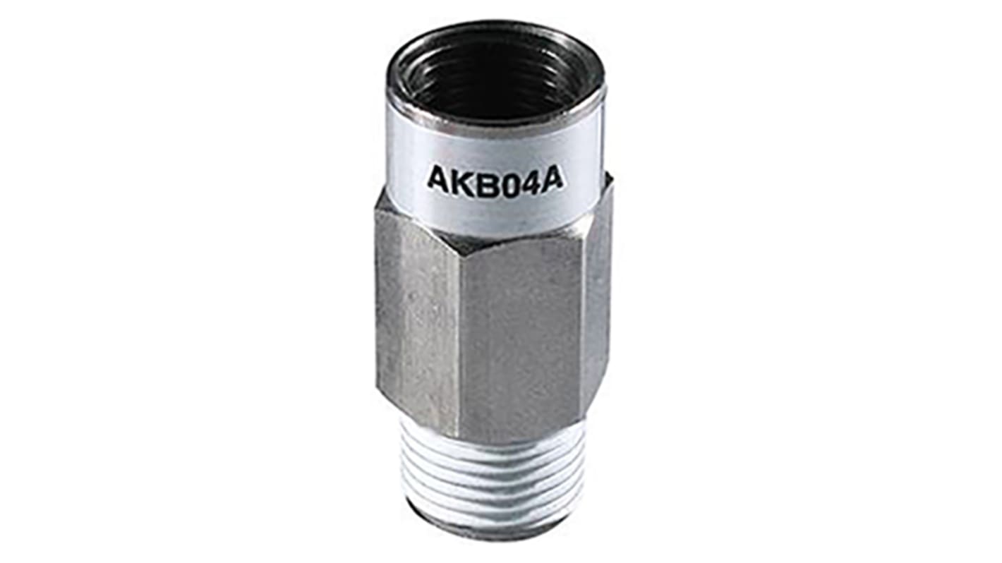 SMC AKB Non Return Valve NPT 1/4 Female Inlet, NPT 1/4 Female Outlet, -100 kPa → 1 MPa