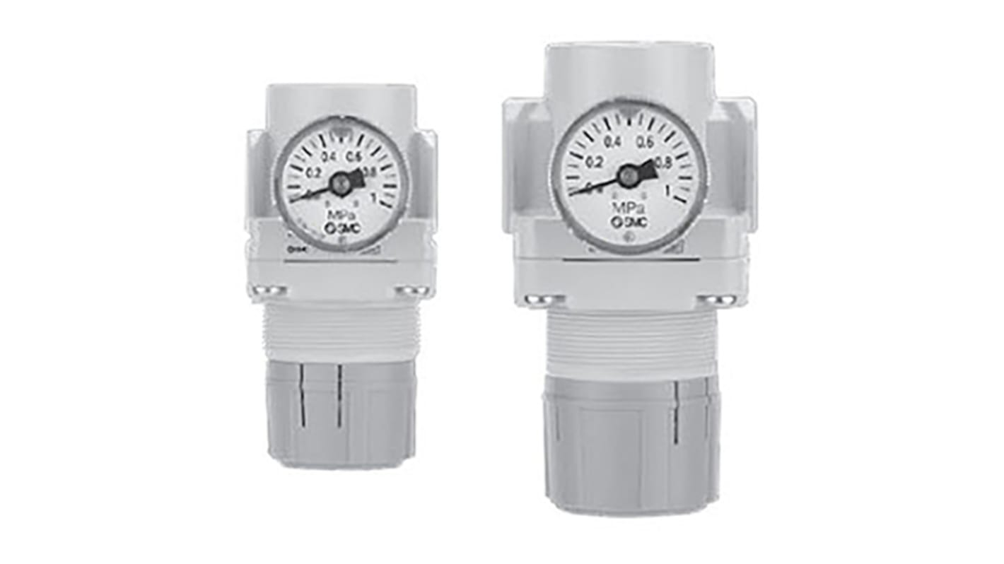 SMC NPT 1/4 Pneumatic Regulator - 0.05MPa to 0.85MPa, 1/4in, 1MPa max. input