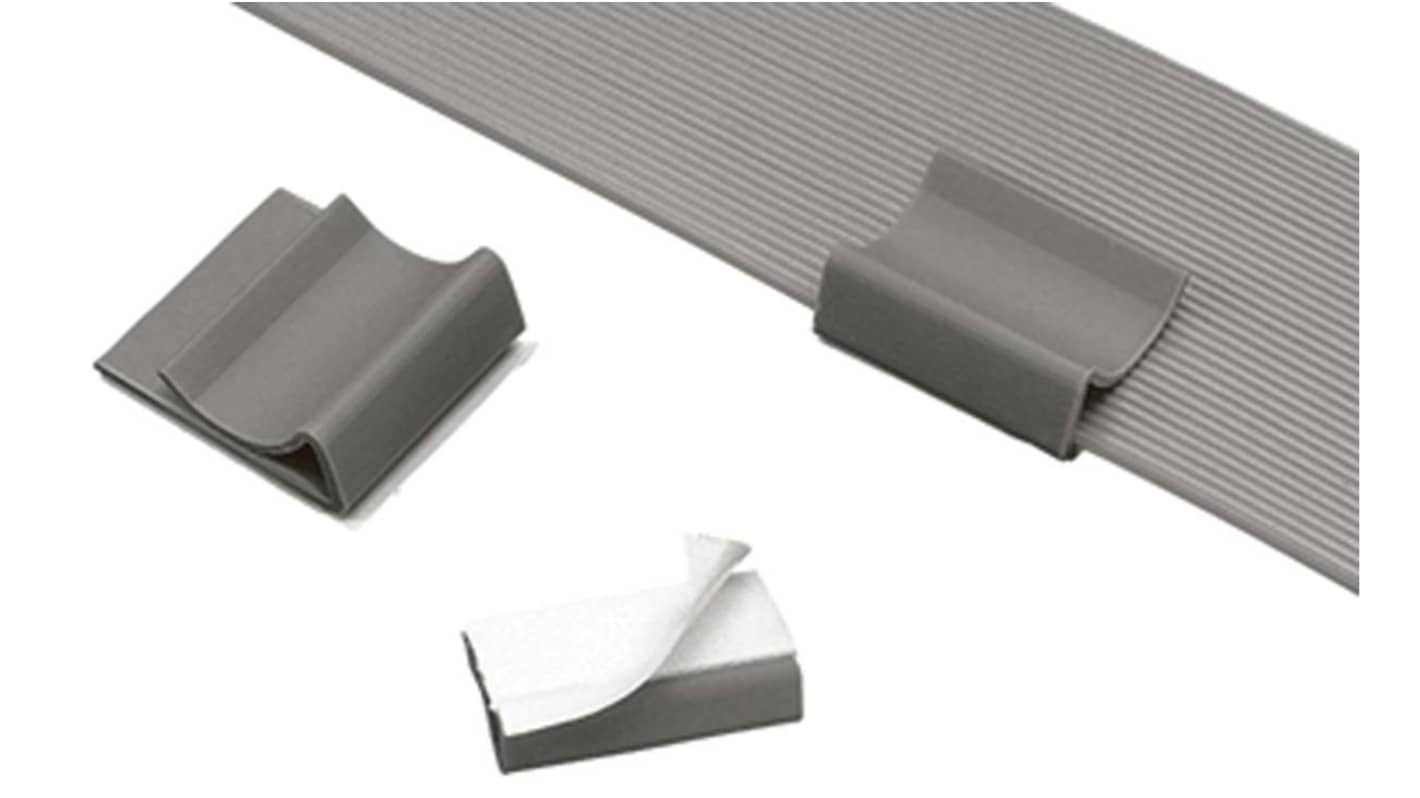 Panduit Self Adhesive Grey Cable Tie Mount 27.7 mm x 25.4mm, 4.3mm Max. Cable Tie Width