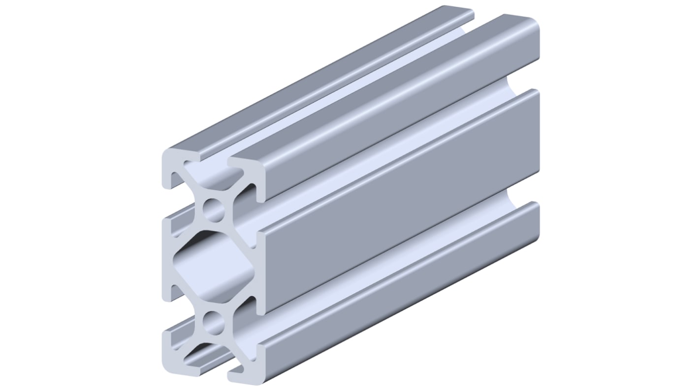 RS PRO Silver Aluminium Profile Strut, 20 x 40 mm, 5mm Groove, 1000mm Length