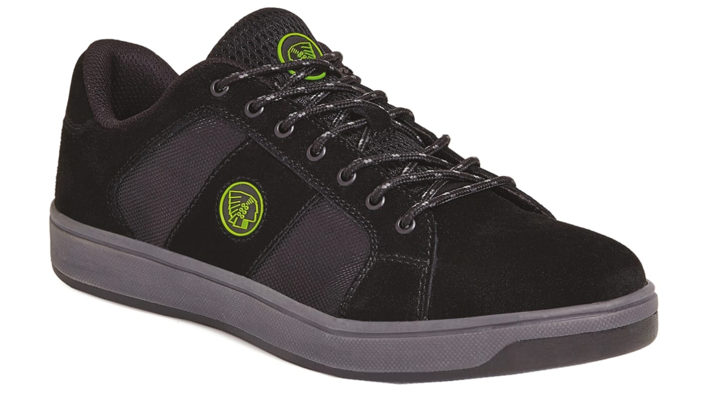 RS PRO Men's Black Steel  Toe Capped Safety Trainers, UK 6, EU 40