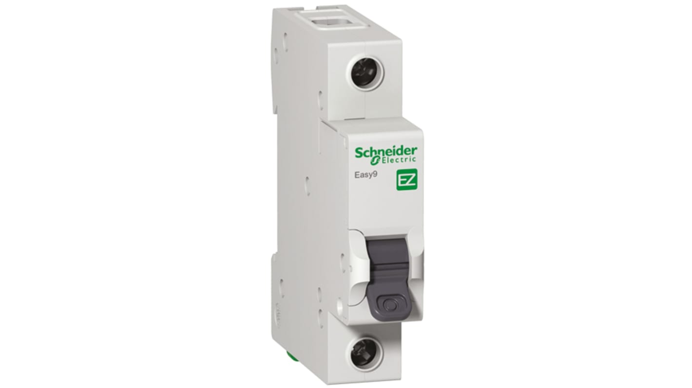 Schneider Electric Easy 9 EZ9 MCB, 1P, 25A Curve B, 230V AC, 6 kA Breaking Capacity