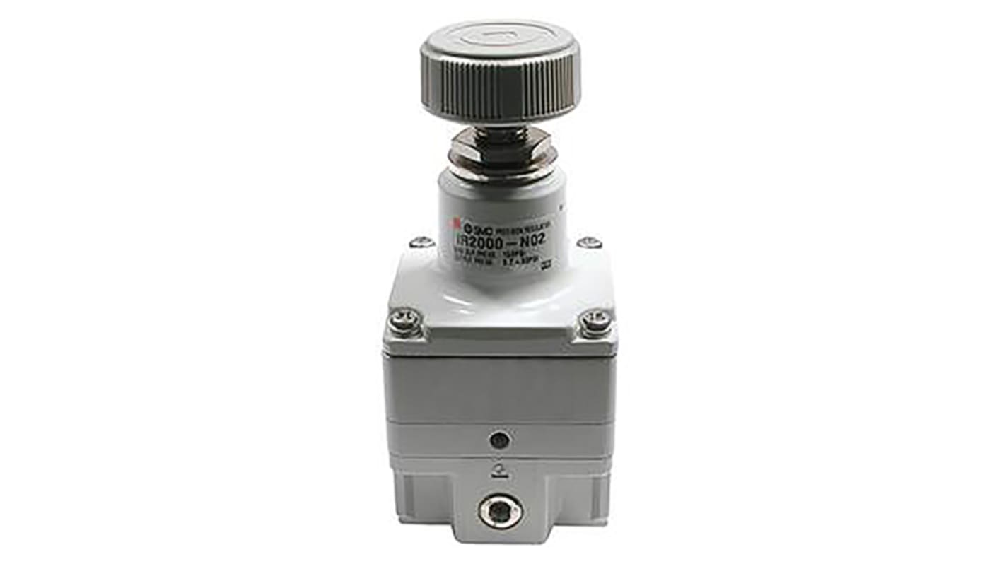 SMC エアレギュレータ, R 1/4メス, ≤4.4L/min, Y, IR2000-02 | RS SMC エアレギュレータ, R 1/4メス, ≤4.4L/min, Y, IR2000-02 | RS