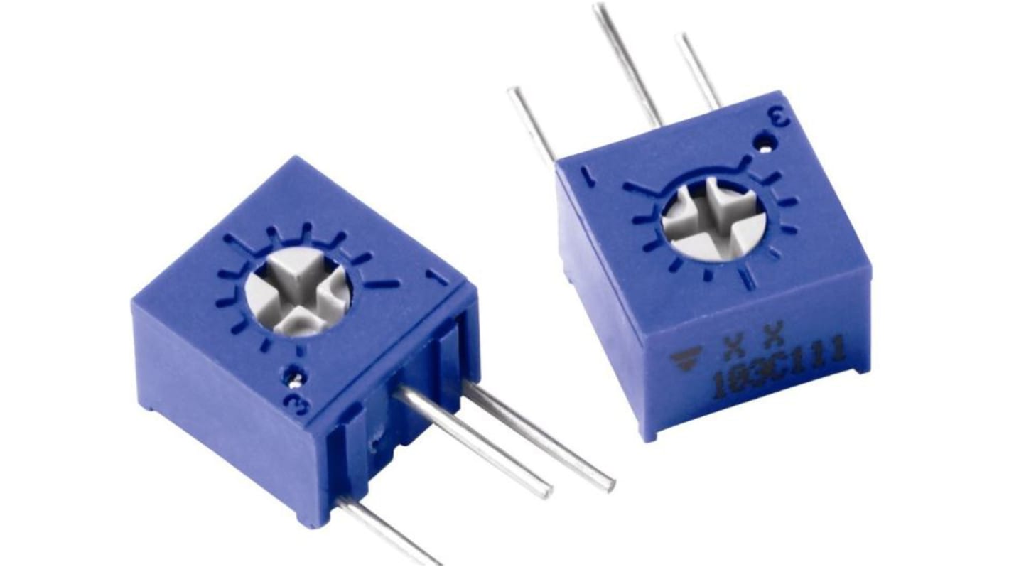 10kΩ, Through Hole Trimmer Potentiometer 0.5W Top Adjust Vishay, T73
