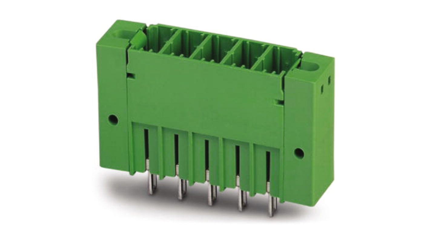 Phoenix Contact 7.62mm Pitch 9 Way Pluggable Terminal Block, Header, Solder Termination